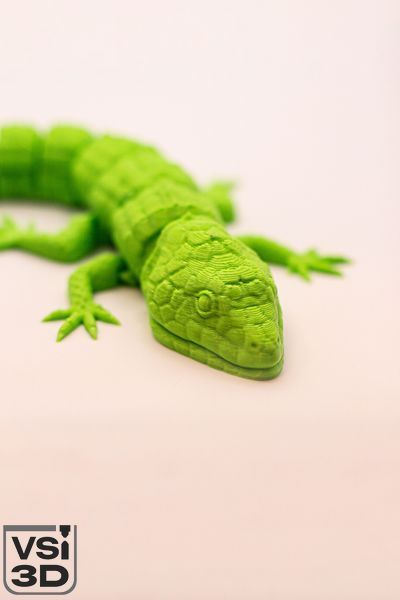 Подвижная игрушка "Полевая ящерица". 27 см LIZARD-0003-27-LGREEN изготовленный на 3D принтере
