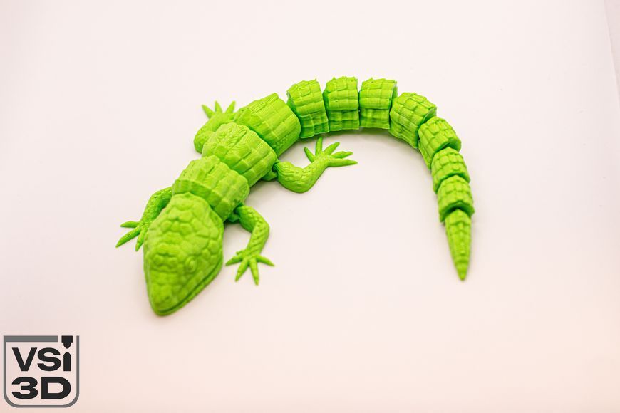Подвижная игрушка "Полевая ящерица". 27 см LIZARD-0003-27-LGREEN изготовленный на 3D принтере