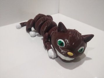 Рухома іграшка Чеширський кіт. 27 см CAT-0001-27-BROWN виготовлений на 3D принтері