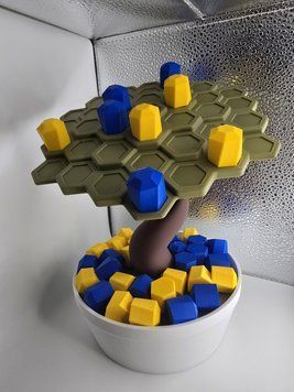 Настольная Баланс-игра "Бонсай" &ndash; 3D-печать, высота 21 см. Безопасный органический пластик BONSAI-BALANCE-UA виготовлений на 3D принтері