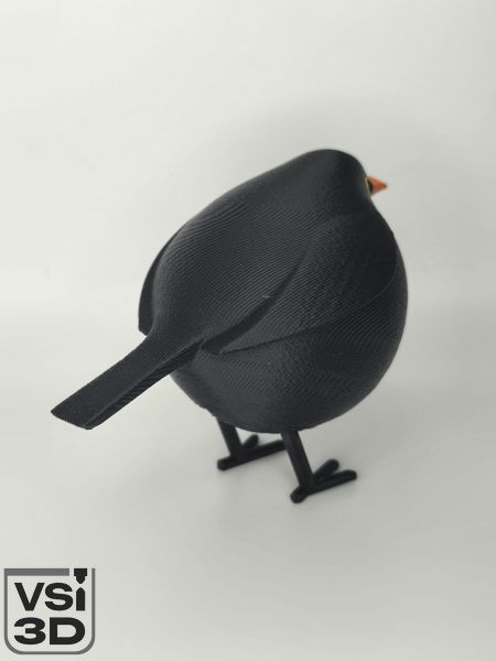 Іграшка статуетка Товстий птах FAT-BIRD-9-BL-OR-YEL виготовлений на 3D принтері