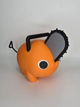 16 см. Почіта (Людина-Бензопила). 3D-друк органічним пластиком. POCHITA-16-ORANGE виготовлений на 3D принтері