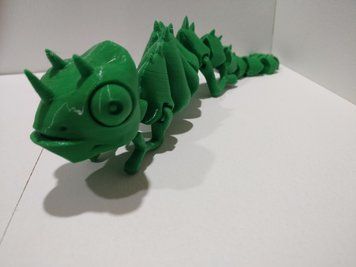 Рухома іграшка хамелеон. Зелений. 31 см CHAMELEON-0001-31-GREEN виготовлений на 3D принтері