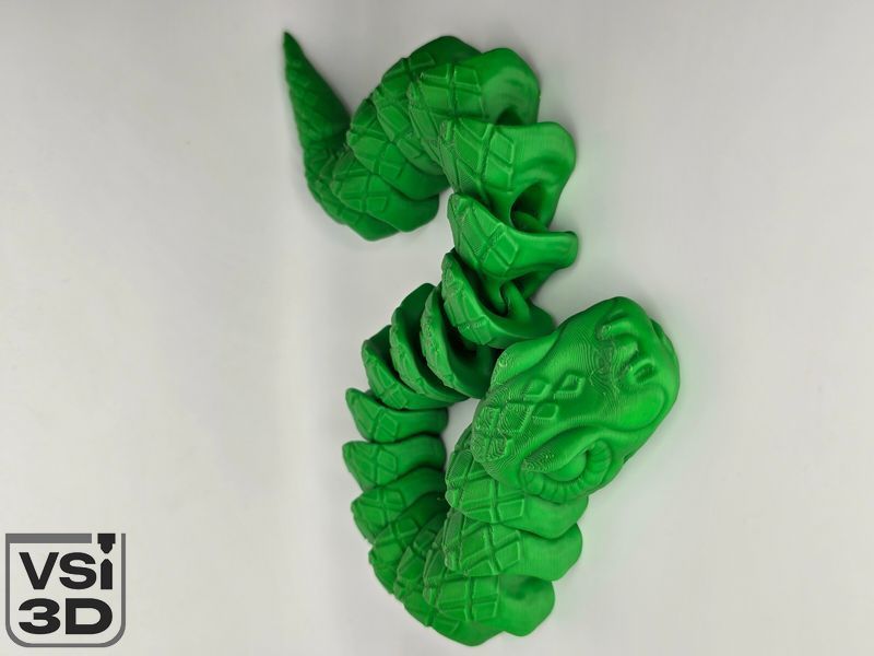 Подвижная игрушка Лесная змея (Разные цвета). 52 см SNAKE-FOREST-52-GREEN изготовленный на 3D принтере