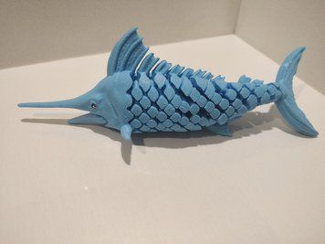 Рухома іграшка "Марлін". Блакитний. 20 см MARLIN-20-LBLUE виготовлений на 3D принтері