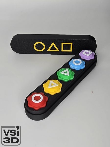 Настільна гра Gonggi Гонги з серіалу "Гра в кальмара" Squid Game. Оригінальна вага. 3D-друк органічним пластиком. GONGGI-SQUID-MC виготовлений на 3D принтері