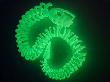 Рухома іграшка Скелетна Змія. 106 см SNAKE-SKELETON-81-PHGREEN виготовлений на 3D принтері