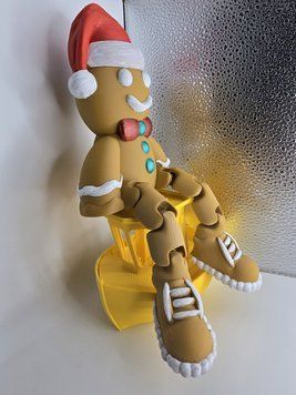 15 см (сидячи). Рухома іграшка Різдвяне Печиво. 3D-друк безпечним органічним пластиком. COOKIE-15-COYOTE виготовлений на 3D принтері