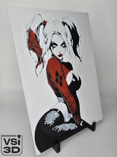 Високодеталізована об'ємна 3D картина Гарлі Квін 3D-PIC-HARLEY-17-13 виготовлений на 3D принтері