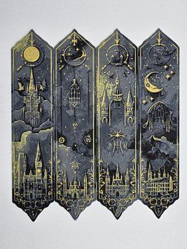 Набір "Об'ємні 3D книжні закладки Факультети Гаррі Поттера" 3D-POTTER-B-MARK-17-DGRAY виготовлений на 3D принтері