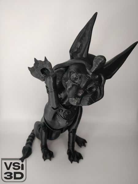 Подвижная игрушка Анубис. 21 см ANUBIS-0001-21-BLACK изготовленный на 3D принтере