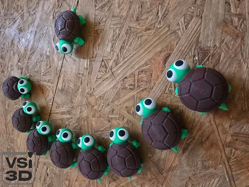Подвижная игрушка "Черепашка". 6 см TURTLE-6-COLORED изготовленный на 3D принтере