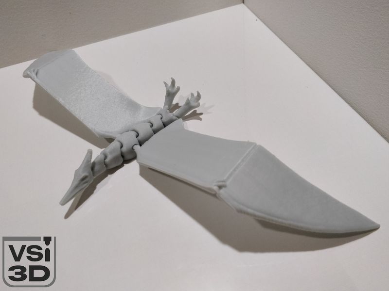 Рухома іграшка "Птеродактиль динозавр". 30 см DINO-PTER-30-PHBLUE виготовлений на 3D принтері