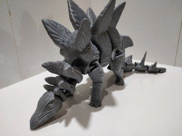 Рухома іграшка "Стегозавр динозавр". 31 см DINO-STEG-31-MET виготовлений на 3D принтері