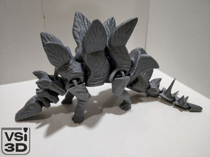 Рухома іграшка "Стегозавр динозавр". 31 см DINO-STEG-31-MET виготовлений на 3D принтері