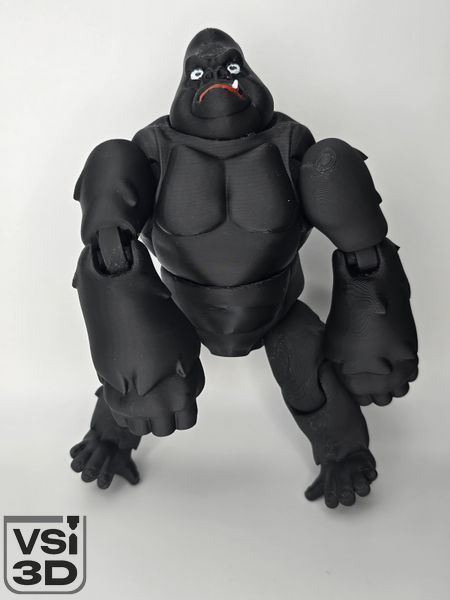 Подвижная игрушка Горилла. 25 см KONG-0001-25-BLACK изготовленный на 3D принтере