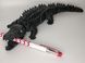 Рухома іграшка "Нільський крокодил". Чорний. 30 см CROCO-0001-30-BLACK виготовлений на 3D принтері
