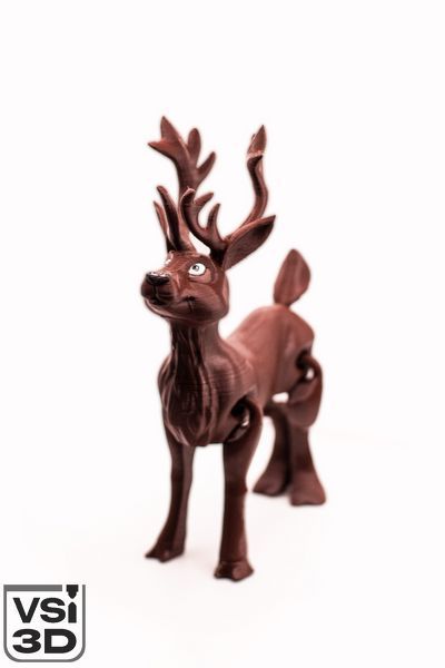 Подвижная игрушка Олень. 23х16 см DEER-0001-23-16-BROWN изготовленный на 3D принтере