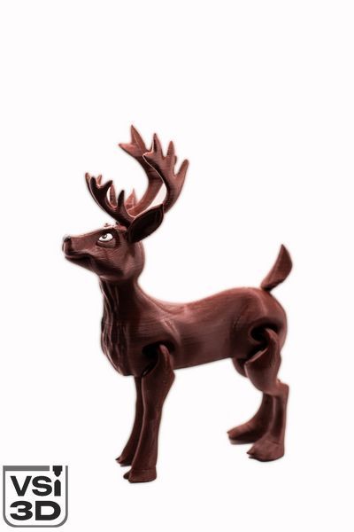 Подвижная игрушка Олень. 23х16 см DEER-0001-23-16-BROWN изготовленный на 3D принтере