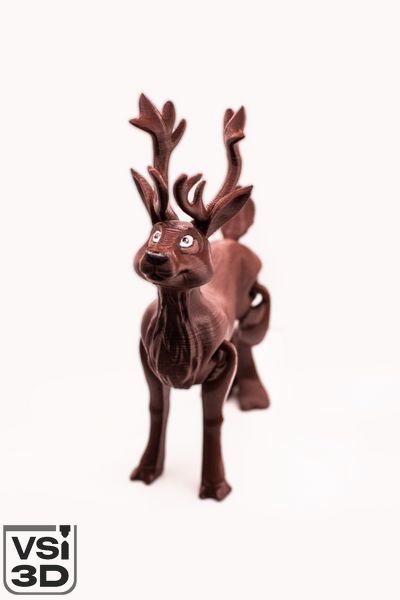 Подвижная игрушка Олень. 23х16 см DEER-0001-23-16-BROWN изготовленный на 3D принтере