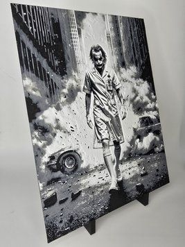 20х15.5 см. Високодеталізована об'ємна 3D картина Джокер Хіт Леджер. 3D-друк органічним пластиком. 3D-PIC-JOKER-LEDGER-20-15 виготовлений на 3D принтері