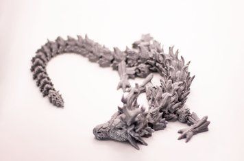 Рухома іграшка "Лісовий дракон". Металік. 47 см DR-FOR-MET-0001-47 виготовлений на 3D принтері