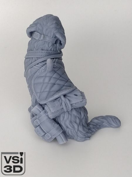Лонго Праудрок, Мога (собака) і цуценя. D&D MINI-LONGO-AND-DOGS виготовлений на 3D принтері