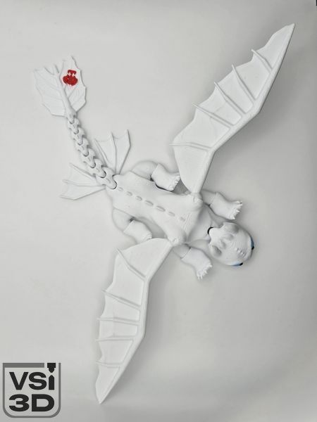 21 на 27 см. Рухома іграшка "Денна Фурія". (Різні кольори). 3D-друк безпечним органічним пластиком LIGHTFURY-21-27-COLORED виготовлений на 3D принтері