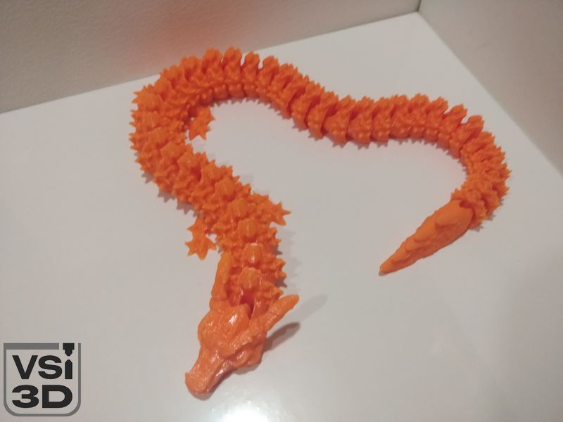 Подвижная игрушка колючий дракон. 46 см DR-SPIKY-0001-46-ORNEON изготовленный на 3D принтере