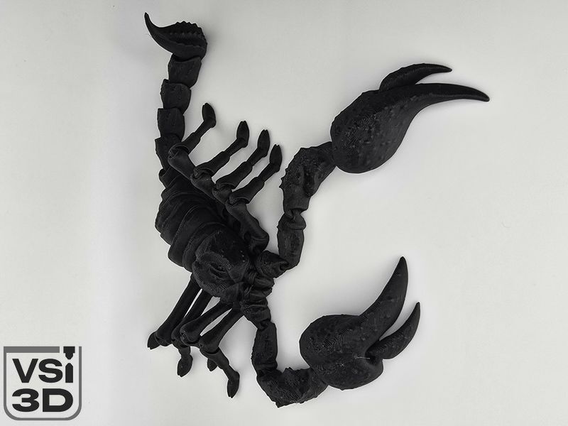 Рухома іграшка "Короліський скорпіон". 28 см SCORPION-0001-28-BLACK виготовлений на 3D принтері