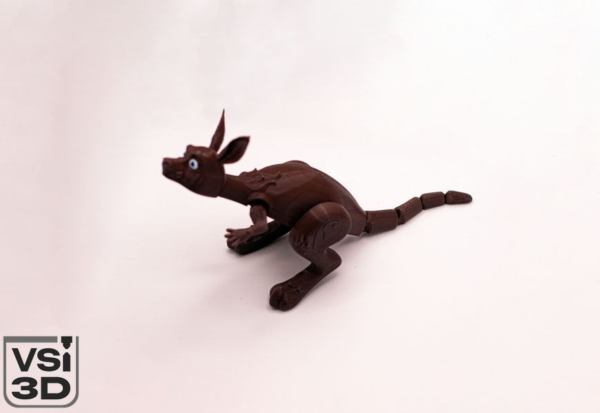 Подвижная игрушка кенгуру. 20x11 см KANGAROO-0001-20-11-BROWN изготовленный на 3D принтере