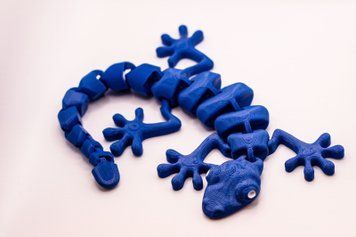 Рухома іграшка ящірка. 38 см LIZARD-0001-38-BLUE виготовлений на 3D принтері