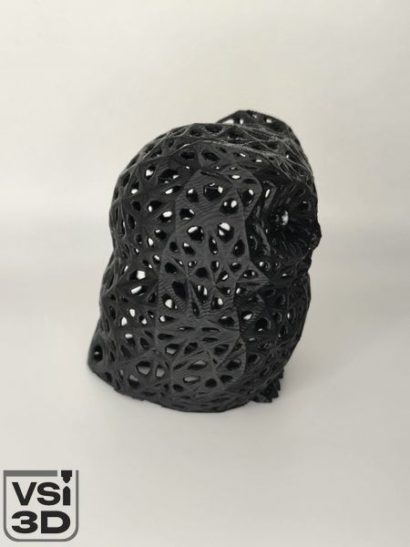 Игрушка статуэтка Вороная Сова VORONOI-OWL-9-BLACK изготовленный на 3D принтере