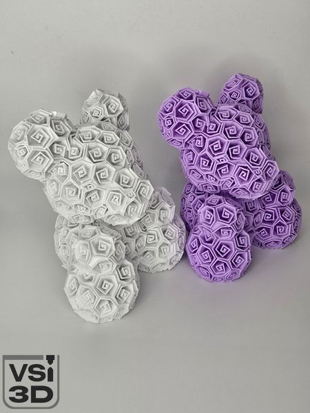Іграшка статуетка Ведмедик з троянд ROSE-BEAR-10-WHITE виготовлений на 3D принтері