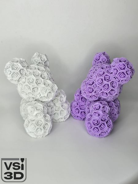 Іграшка статуетка Ведмедик з троянд ROSE-BEAR-10-WHITE виготовлений на 3D принтері