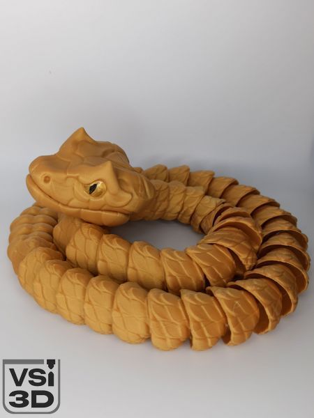 Рухома іграшка Гримуча змія SNAKE-RATTLE-82-GOLD виготовлений на 3D принтері