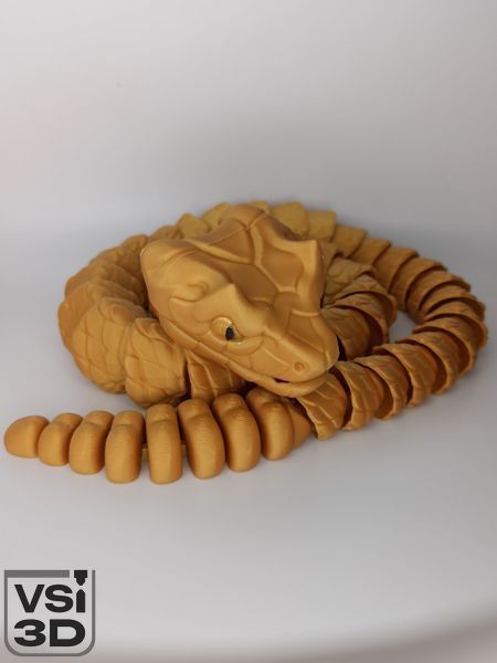 Рухома іграшка Гримуча змія SNAKE-RATTLE-82-GOLD виготовлений на 3D принтері