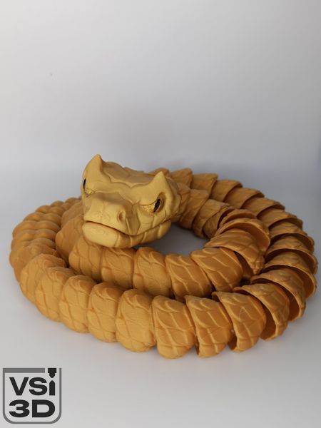Рухома іграшка Гримуча змія SNAKE-RATTLE-82-GOLD виготовлений на 3D принтері