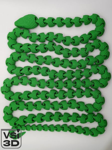 Рухома іграшка Довга змія SNAKE-EX-LONG-205-GREEN виготовлений на 3D принтері