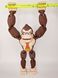 22 см. Рухома іграшка Donkey Kong. (Різні кольори). 3D-друк безпечним органічним пластиком. Ручне офарбовування DONKEY-KONG-22-BROWN - фото №1